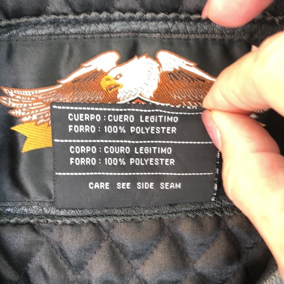 HARLEY DAVIDSON black leather jacket 💯% Authentic - Picture 15 of 17